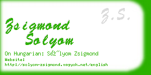 zsigmond solyom business card
